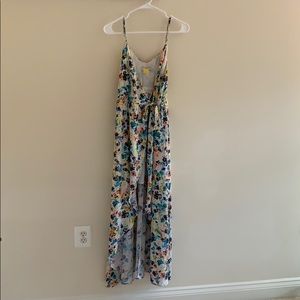 High low wrap dress